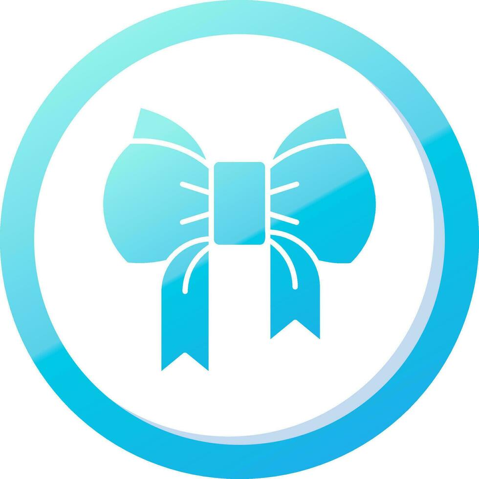 Ribbon Solid Blue Gradient Icon vector