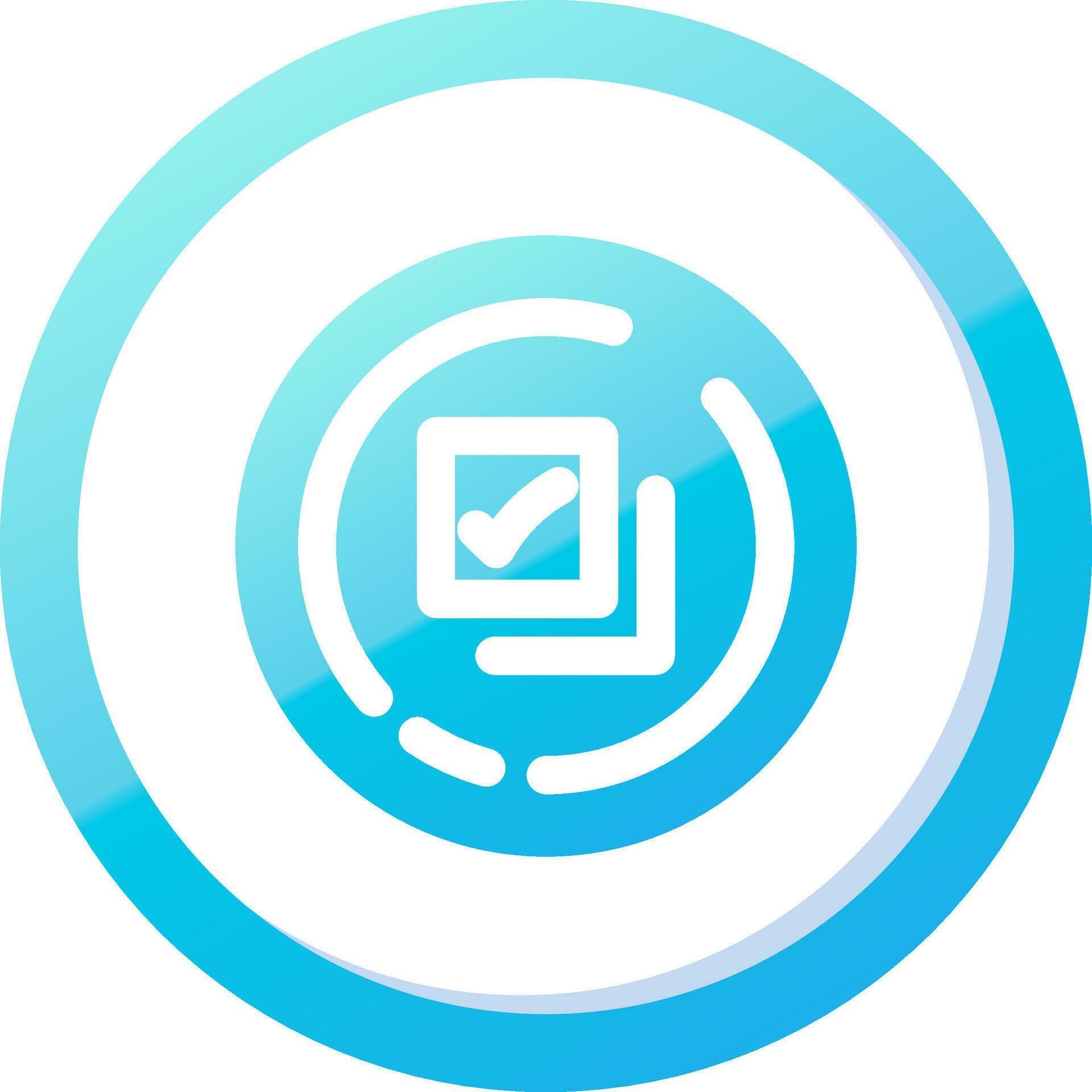 Checkmark Solid Blue Gradient Icon 37085870 Vector Art at Vecteezy