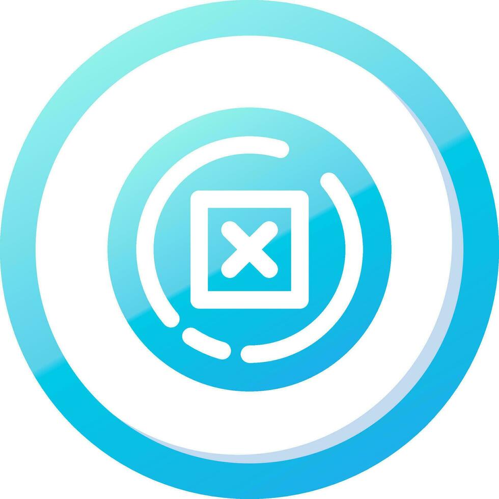 Delete Solid Blue Gradient Icon vector