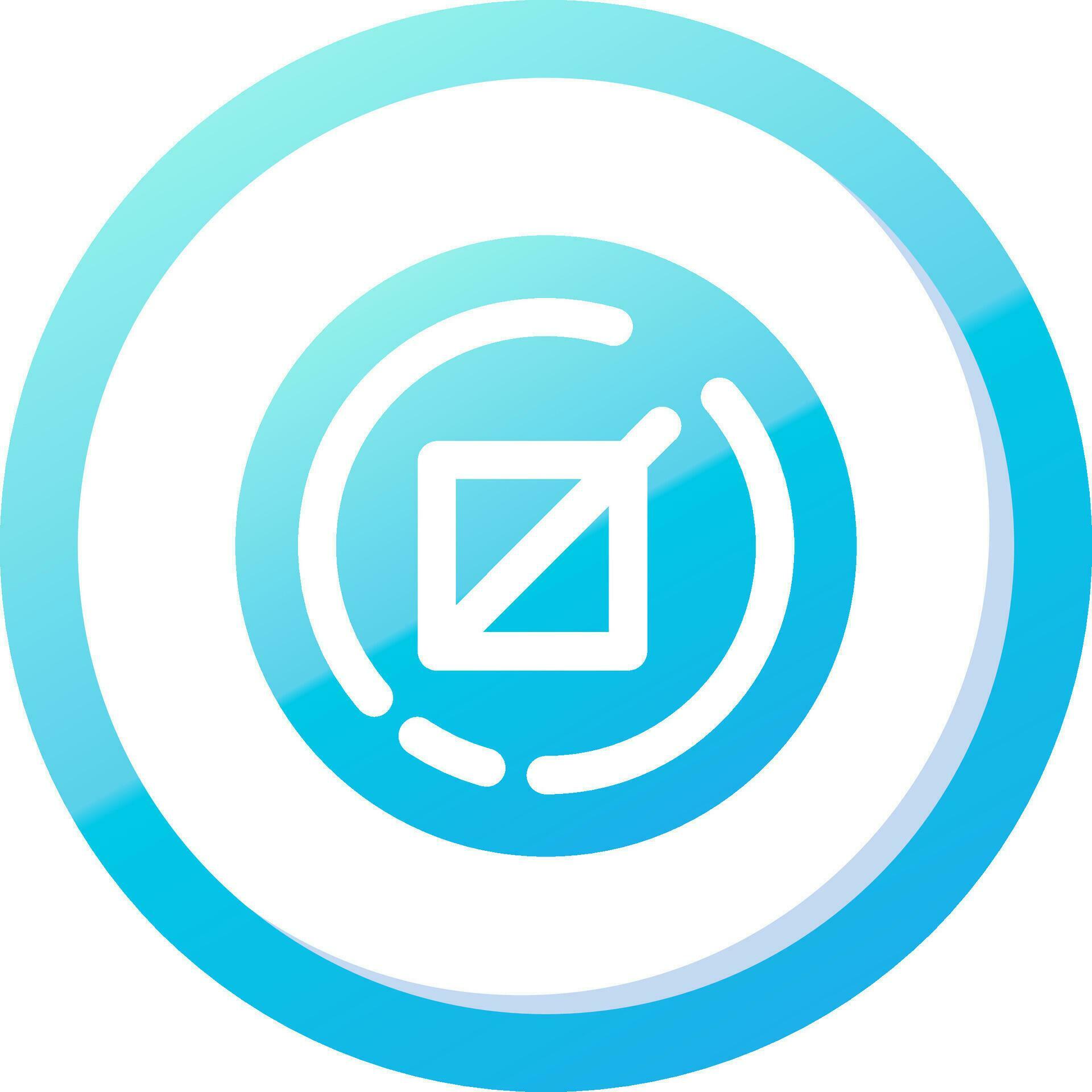 Crop Solid Blue Gradient Icon 37085899 Vector Art at Vecteezy