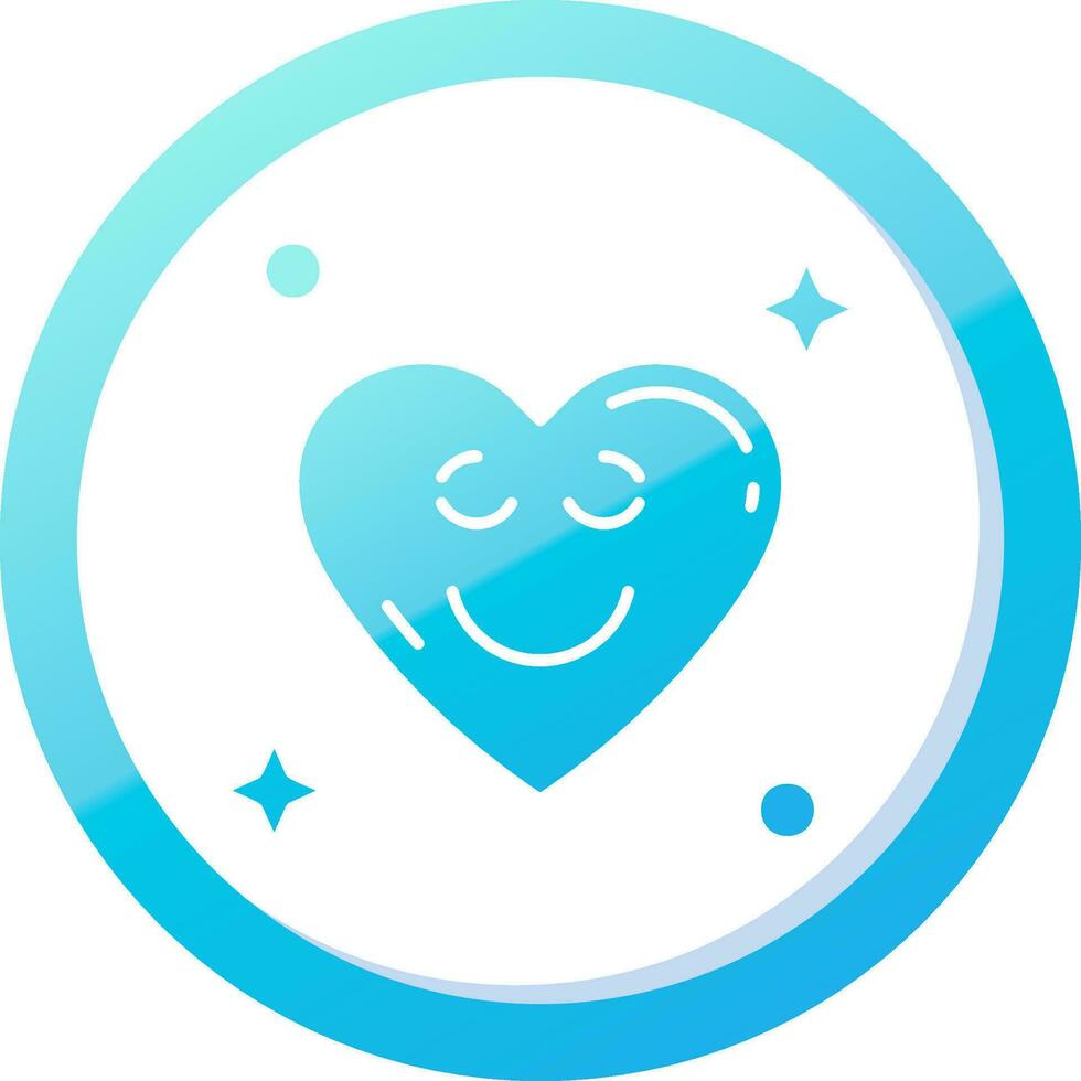 Relieved Solid Blue Gradient Icon vector