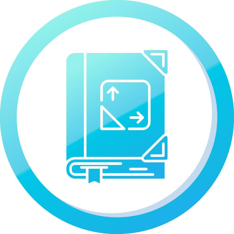 Trigonometry Solid Blue Gradient Icon vector