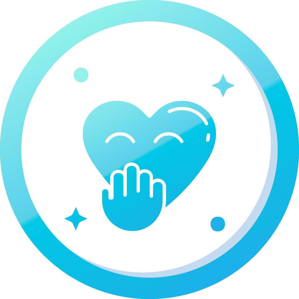 Blush Solid Blue Gradient Icon vector