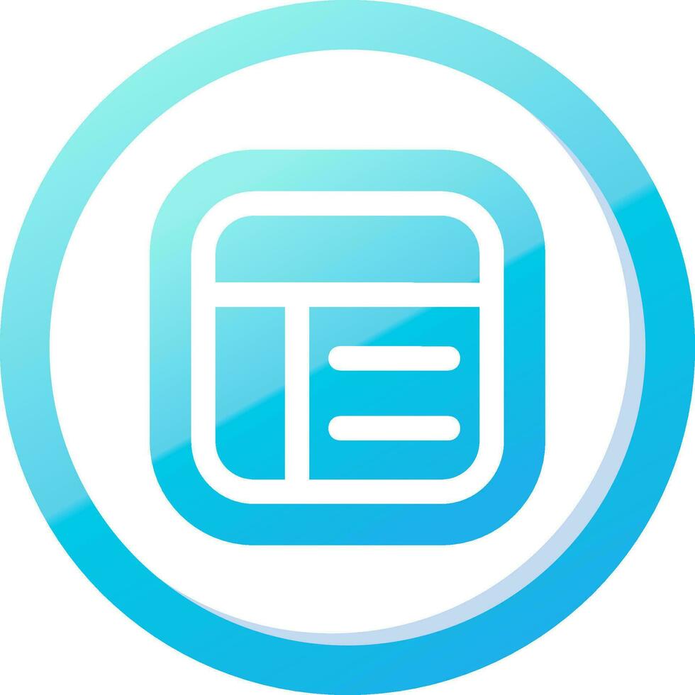Layout Solid Blue Gradient Icon vector
