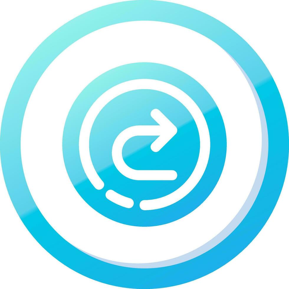 Forward Solid Blue Gradient Icon vector