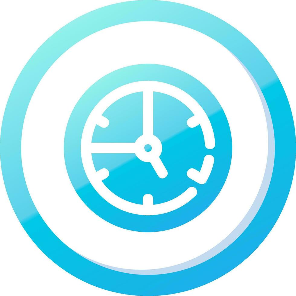 Time Solid Blue Gradient Icon vector