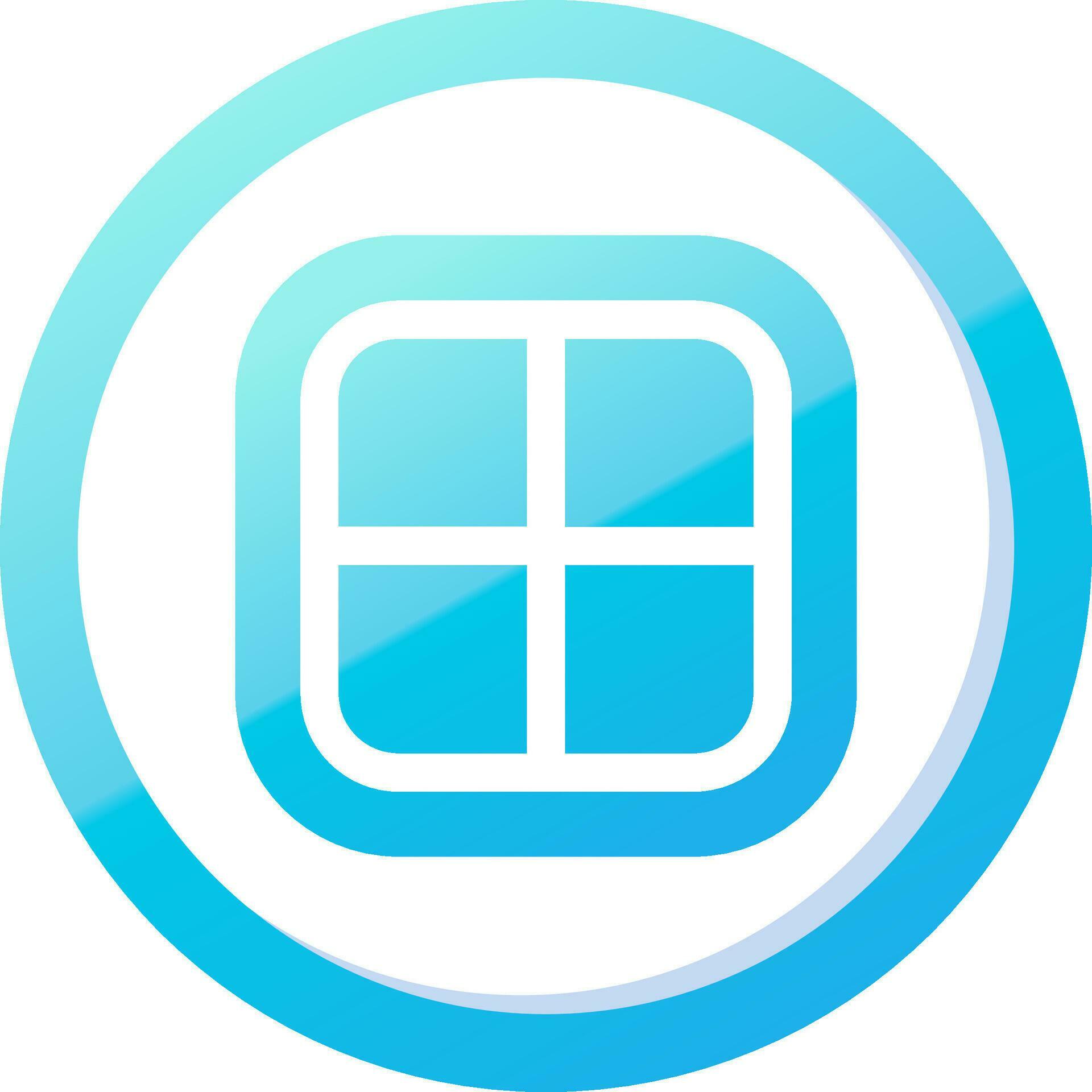 Layout Solid Blue Gradient Icon 37086027 Vector Art at Vecteezy