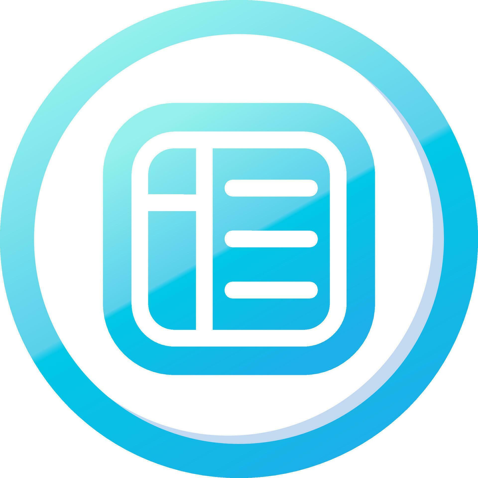 Layout Solid Blue Gradient Icon 37086070 Vector Art at Vecteezy