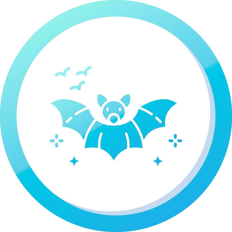 Bat Solid Blue Gradient Icon vector