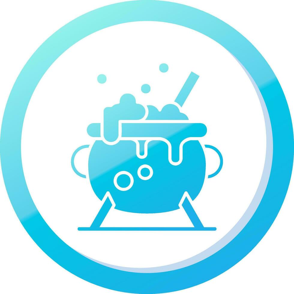 Cauldron Solid Blue Gradient Icon vector