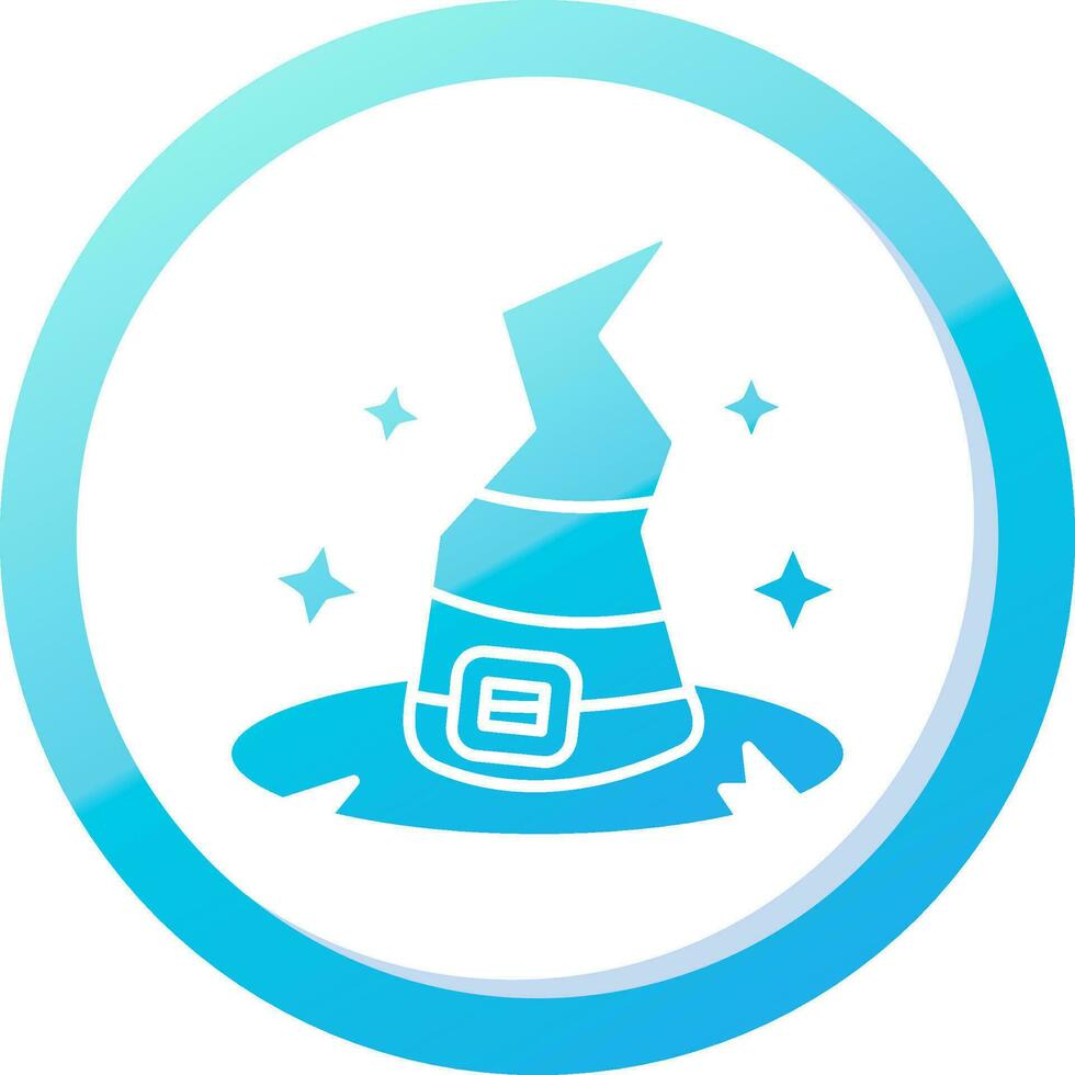 Witch hat Solid Blue Gradient Icon vector