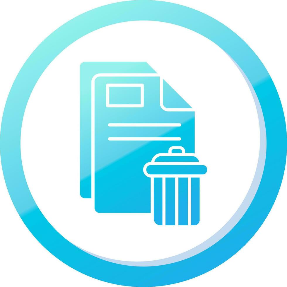 Delete Solid Blue Gradient Icon vector