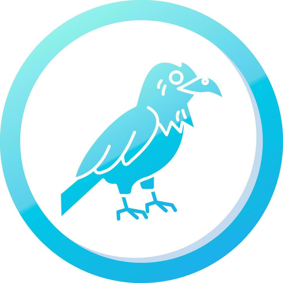 Raven Solid Blue Gradient Icon vector