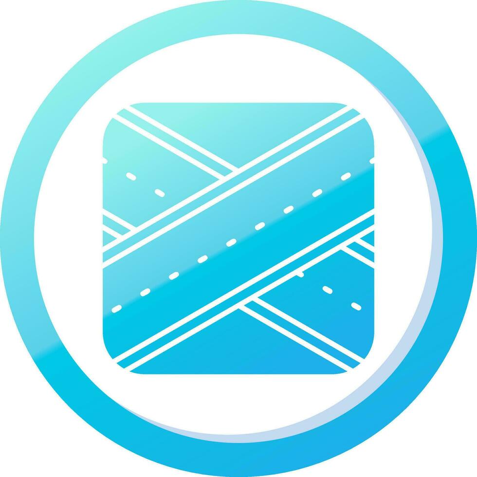 Overpass Solid Blue Gradient Icon vector