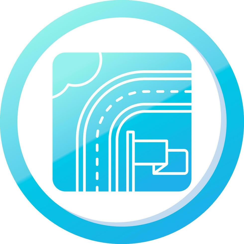 Destination Solid Blue Gradient Icon vector