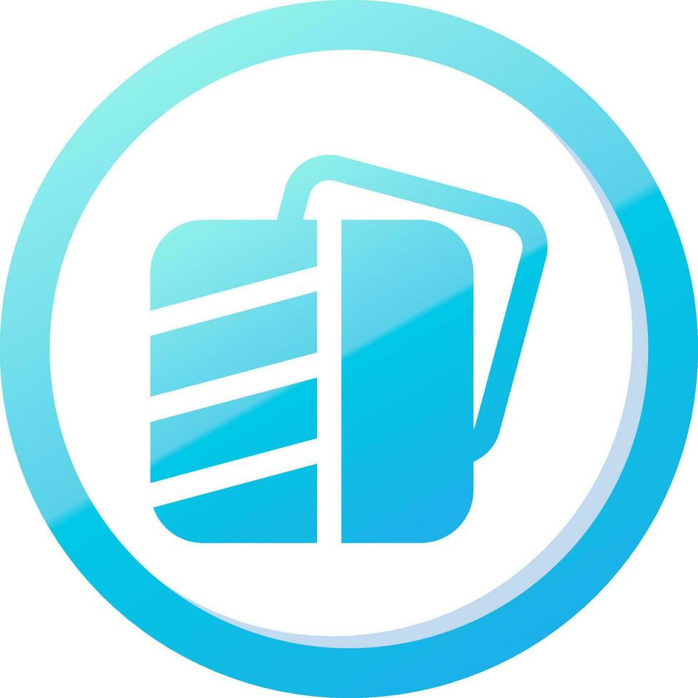 Transparent Solid Blue Gradient Icon vector