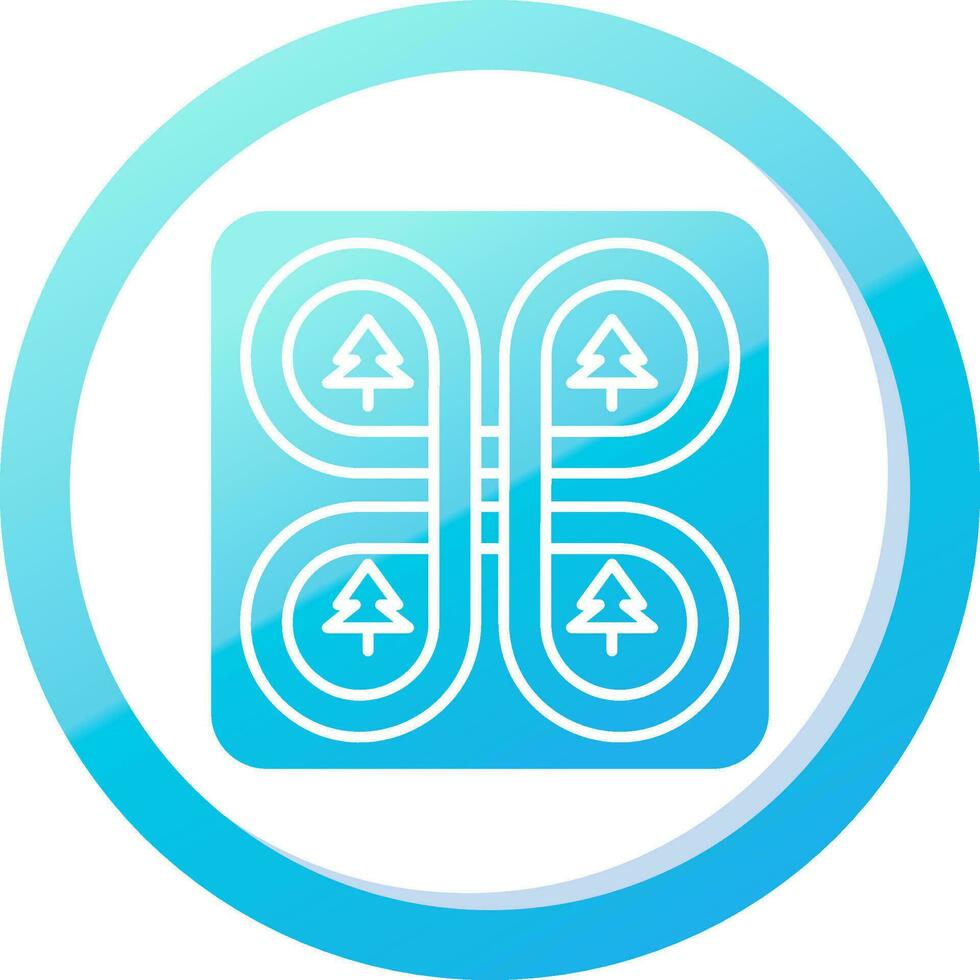 Overpass Solid Blue Gradient Icon vector