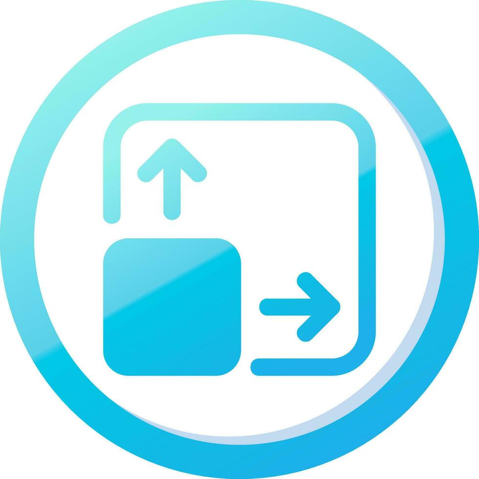 Expand Solid Blue Gradient Icon vector