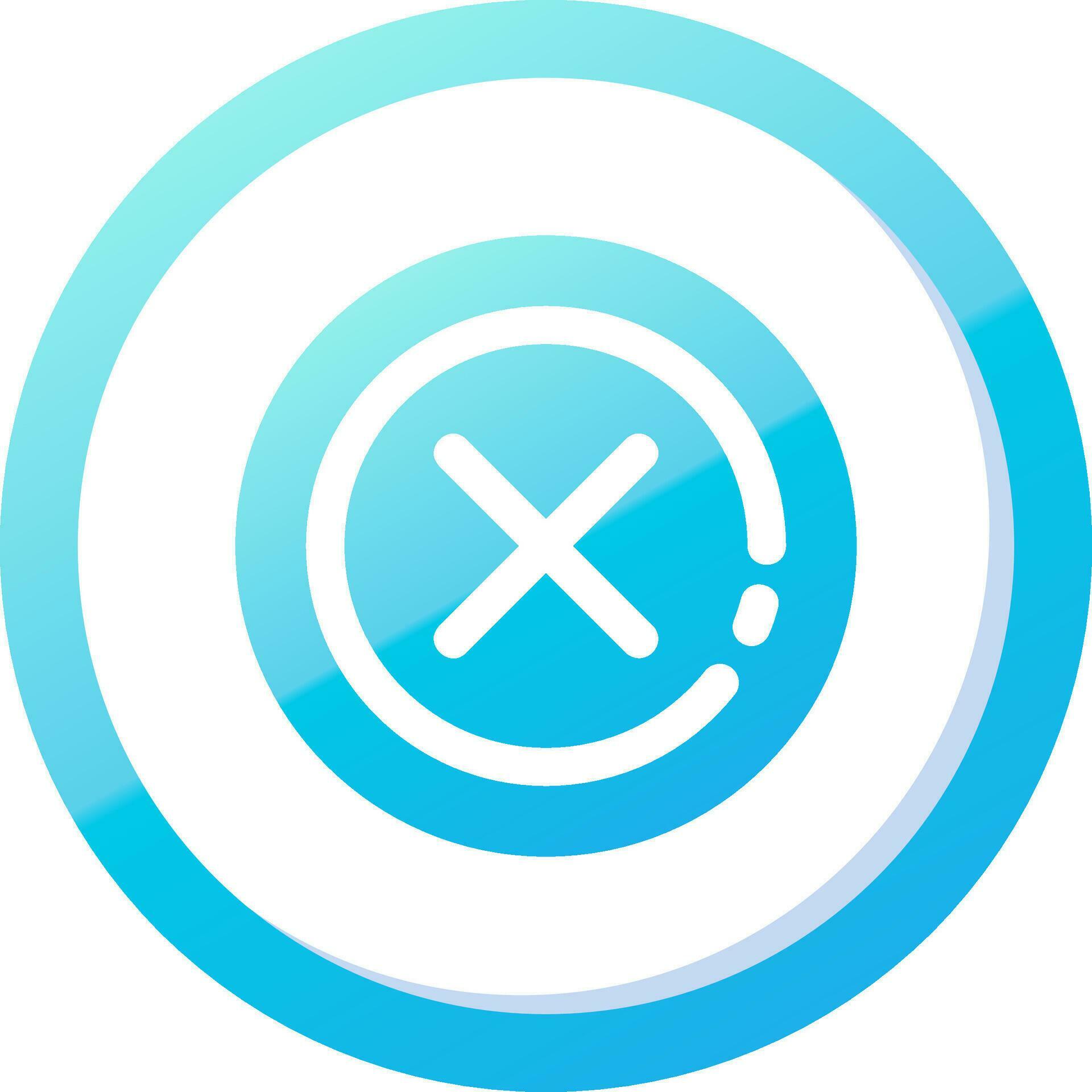 Delete 1 Solid Blue Gradient Icon 37086278 Vector Art at Vecteezy