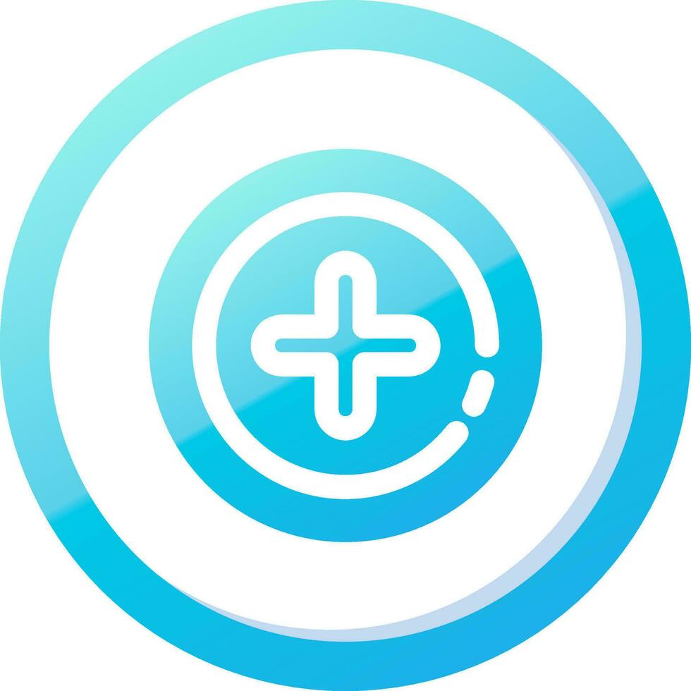 Add 2 Solid Blue Gradient Icon vector