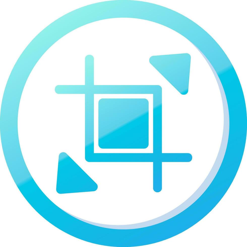 Expand crop resize Solid Blue Gradient Icon vector