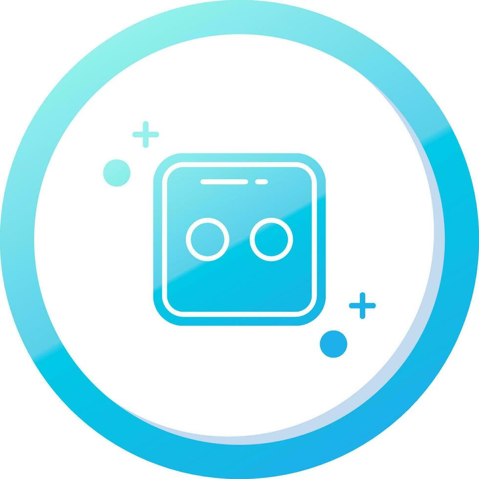 Dice two Solid Blue Gradient Icon vector