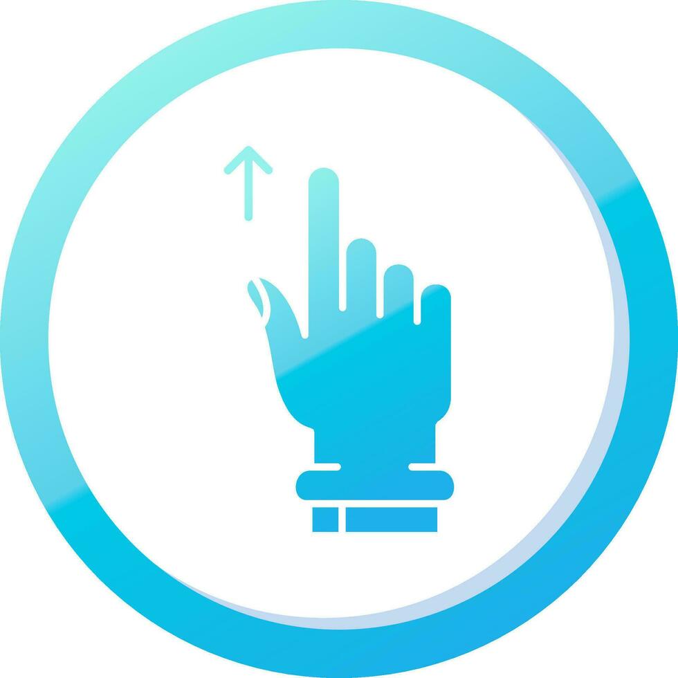 Swipe Up Solid Blue Gradient Icon vector