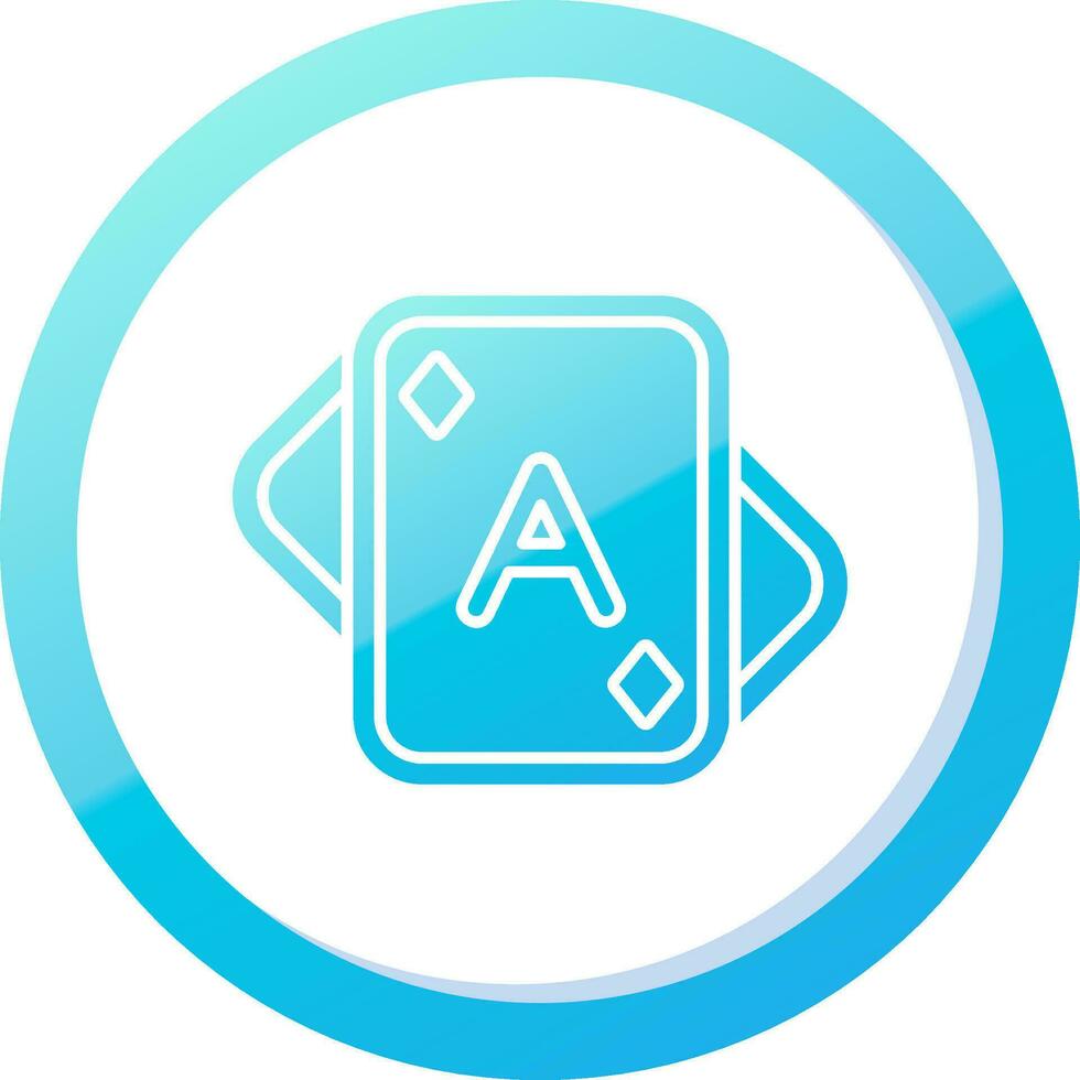 Aces Solid Blue Gradient Icon vector