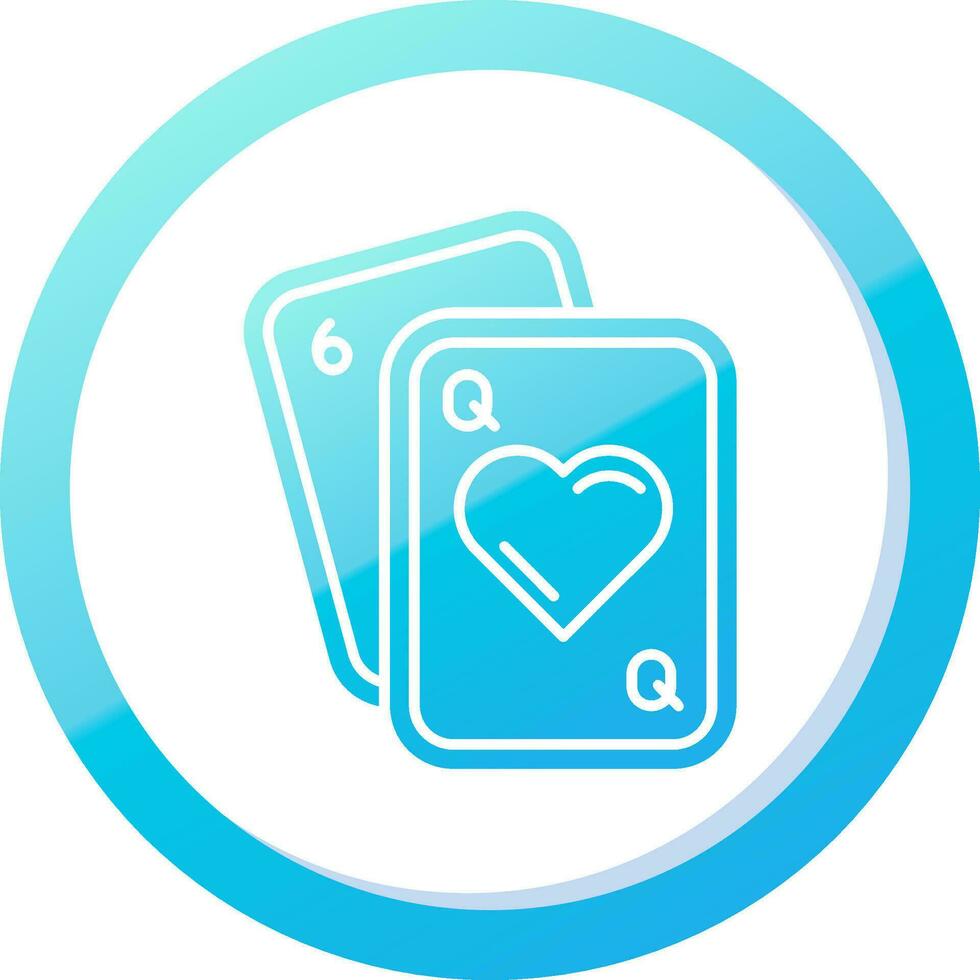 Poker Solid Blue Gradient Icon vector