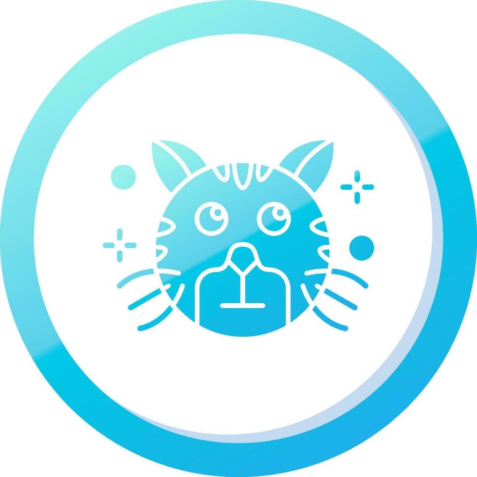Rolling eyes Solid Blue Gradient Icon vector