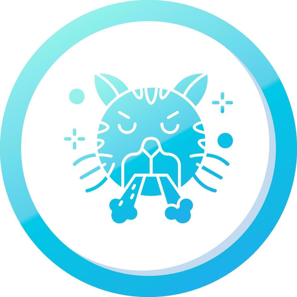 Angry Solid Blue Gradient Icon vector