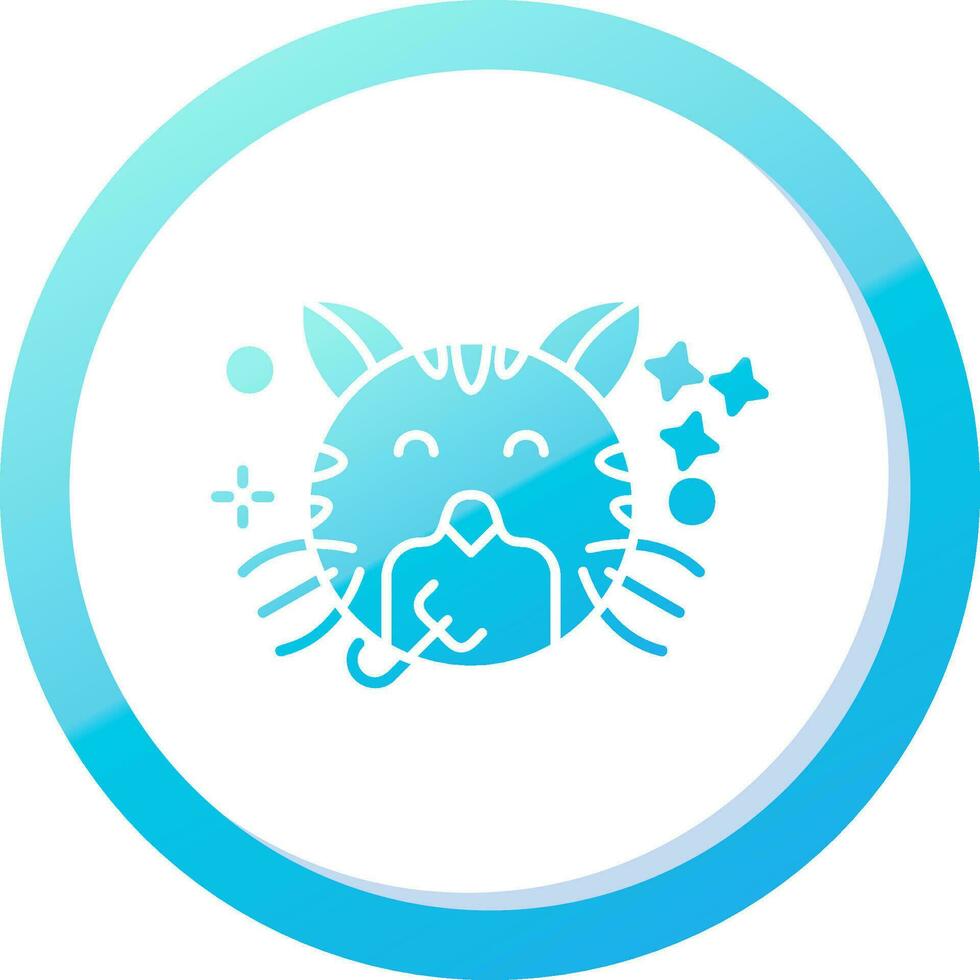 Congratulation Solid Blue Gradient Icon vector