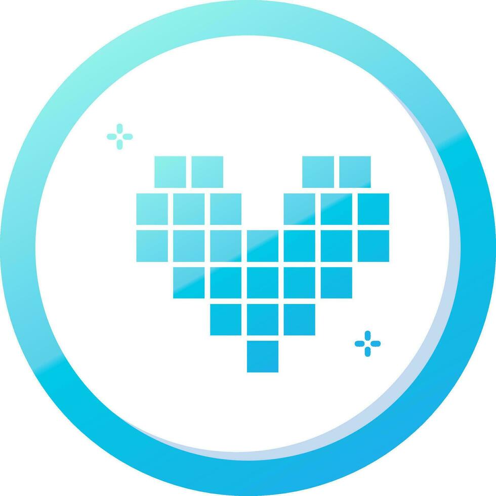 Pixels Solid Blue Gradient Icon vector