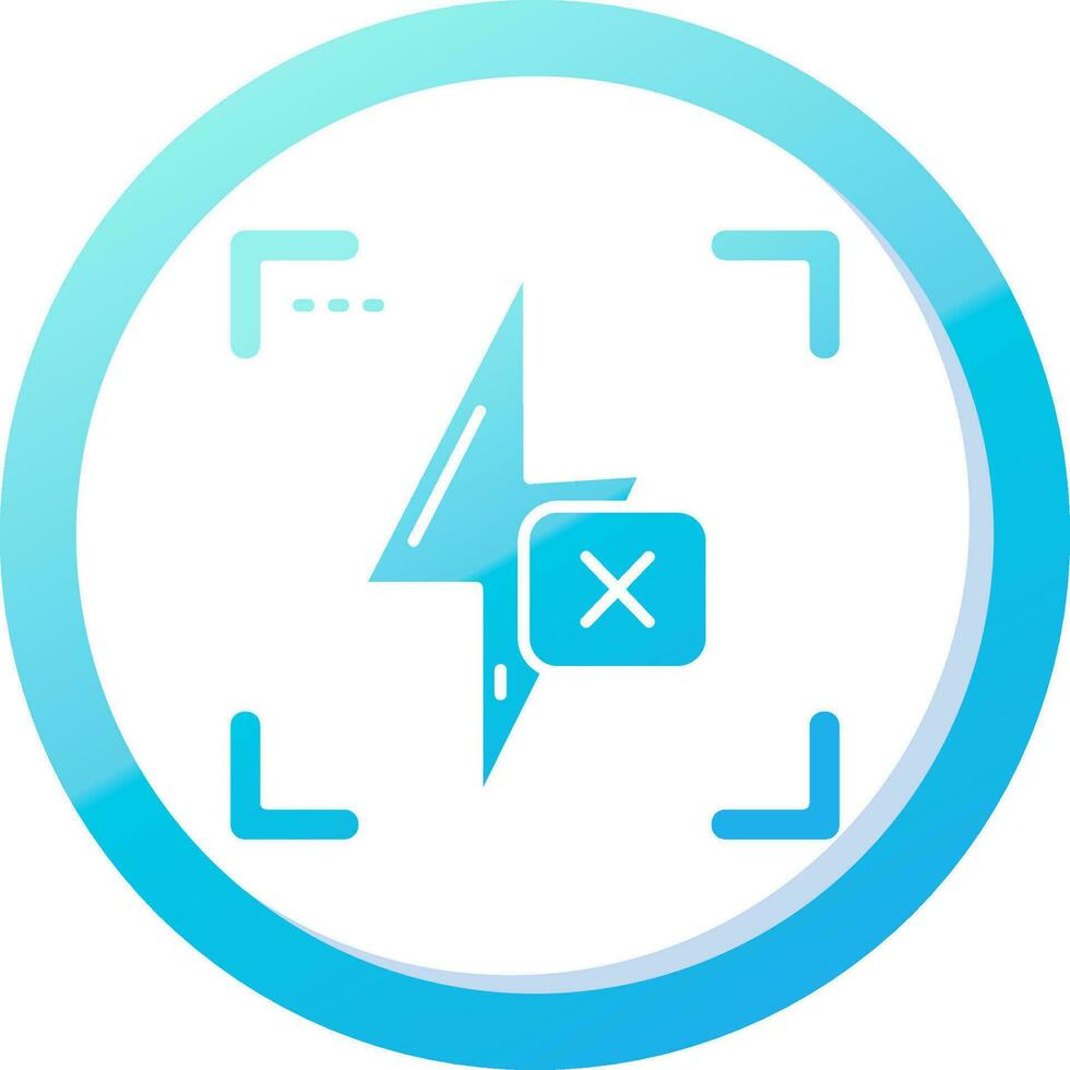 Flash off Solid Blue Gradient Icon vector