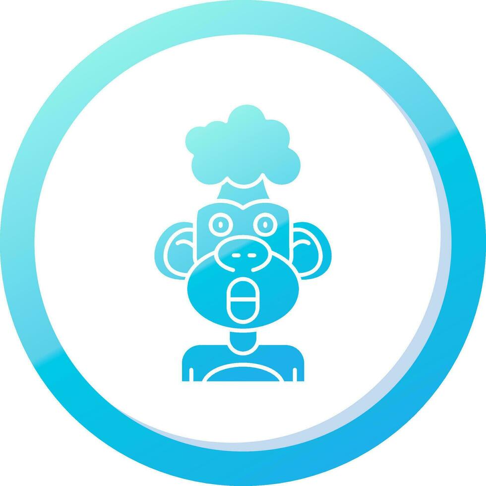 Exploding Solid Blue Gradient Icon vector