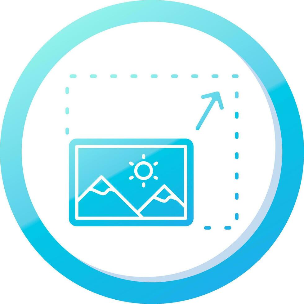 Resize Solid Blue Gradient Icon vector