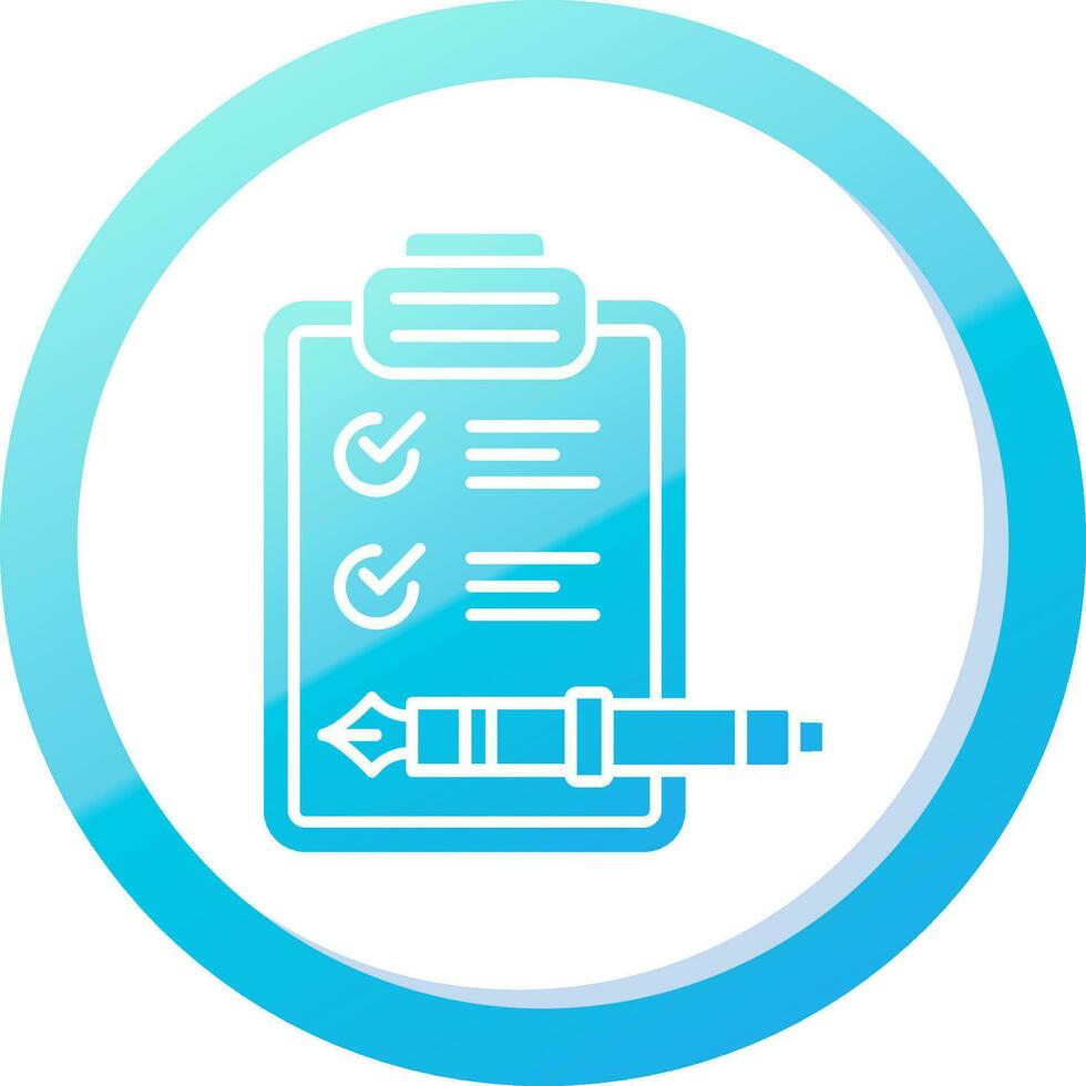 Check list Solid Blue Gradient Icon vector