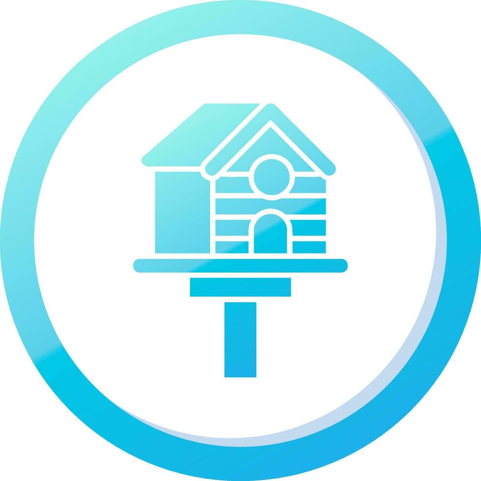 Bird house Solid Blue Gradient Icon vector