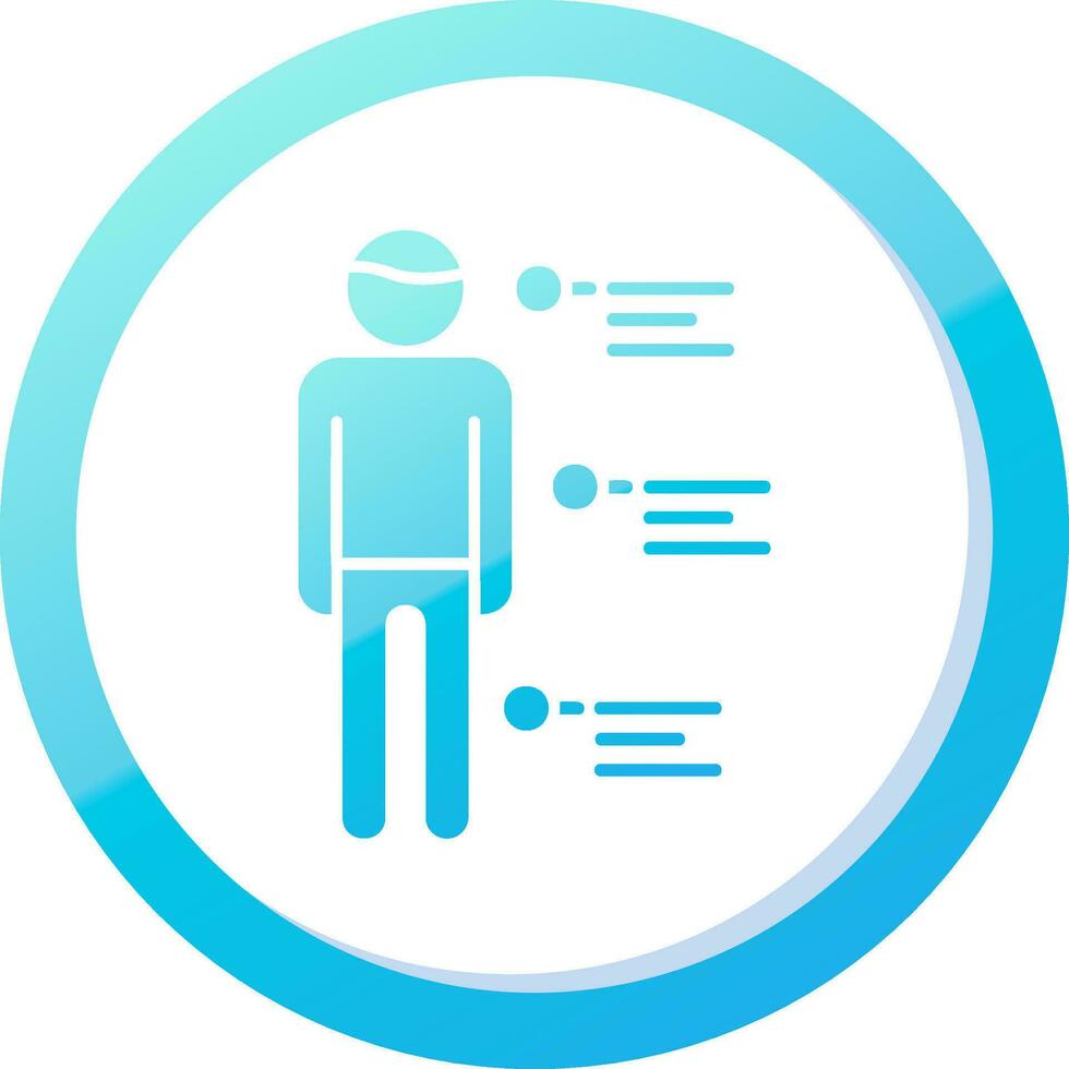 Person Solid Blue Gradient Icon vector