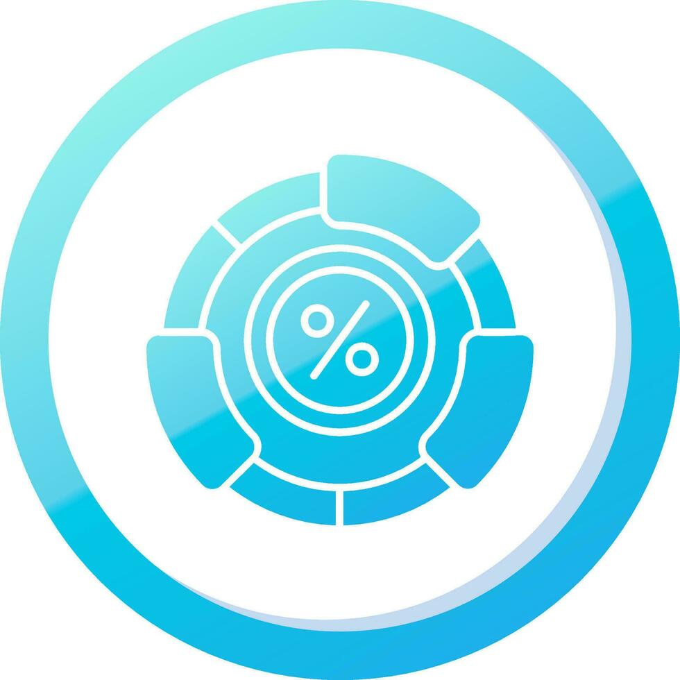 Ratio Solid Blue Gradient Icon vector