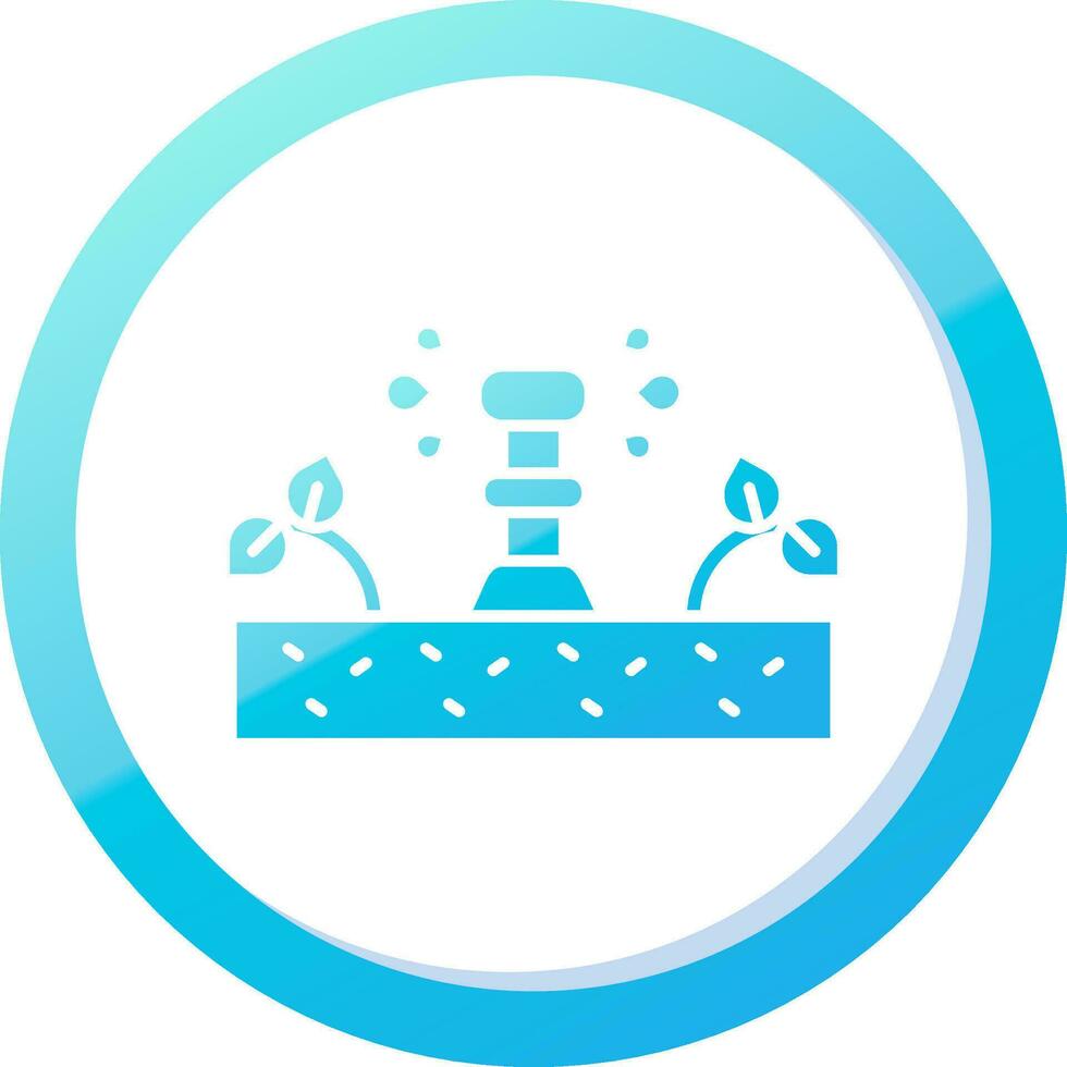 Irrigation Solid Blue Gradient Icon vector