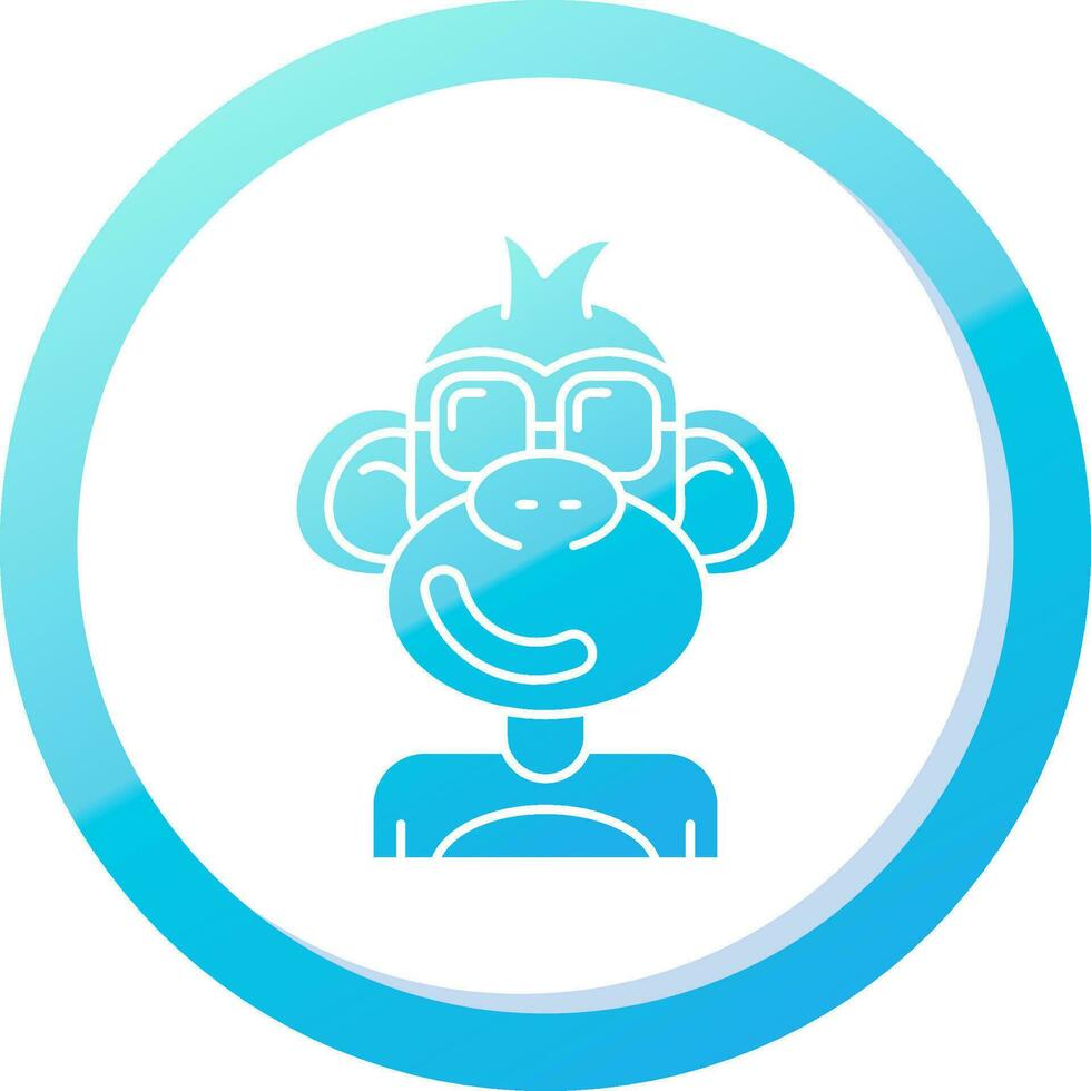 Cool Solid Blue Gradient Icon vector