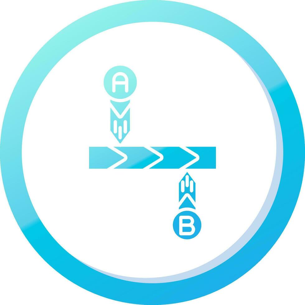 Timeline Solid Blue Gradient Icon vector