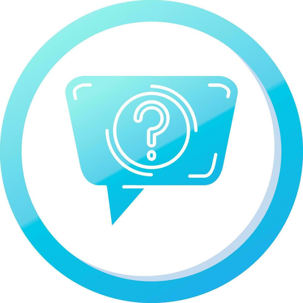 Question Solid Blue Gradient Icon vector