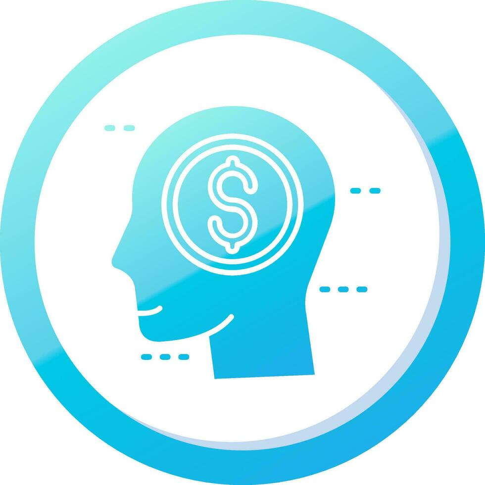 Greed Solid Blue Gradient Icon vector