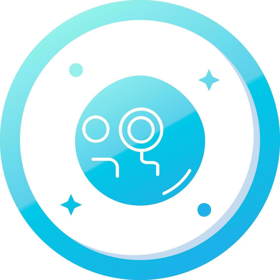 Monocle Solid Blue Gradient Icon vector
