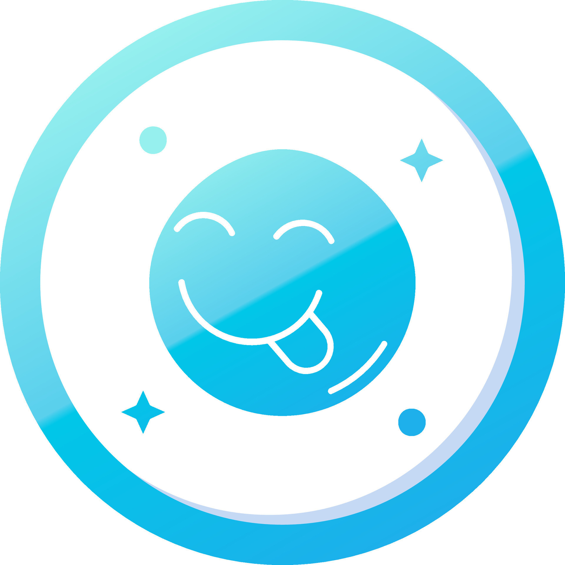 Tongue Solid Blue Gradient Icon 37086957 Vector Art at Vecteezy