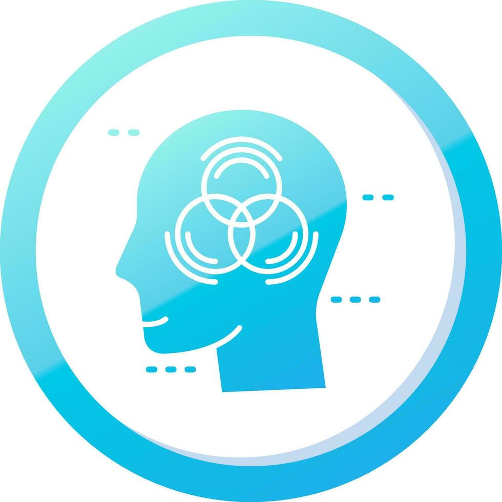 Emotional intelligence Solid Blue Gradient Icon vector