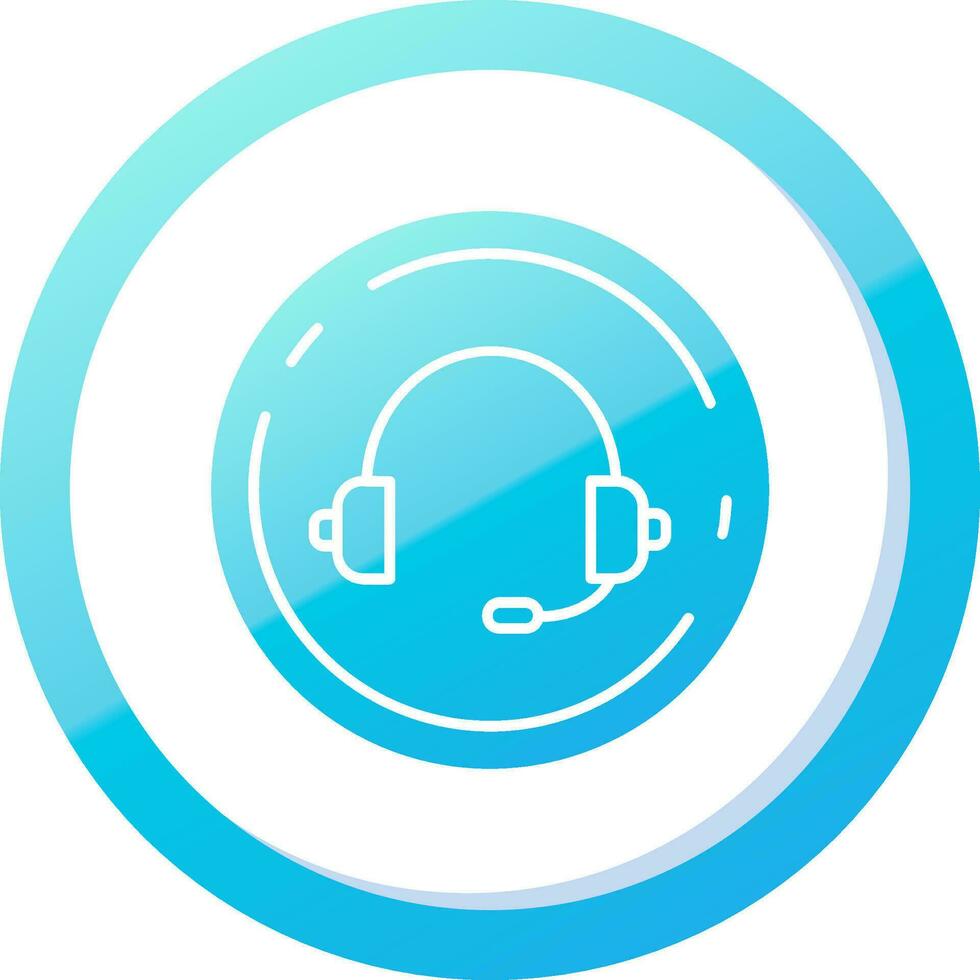 Music Solid Blue Gradient Icon vector