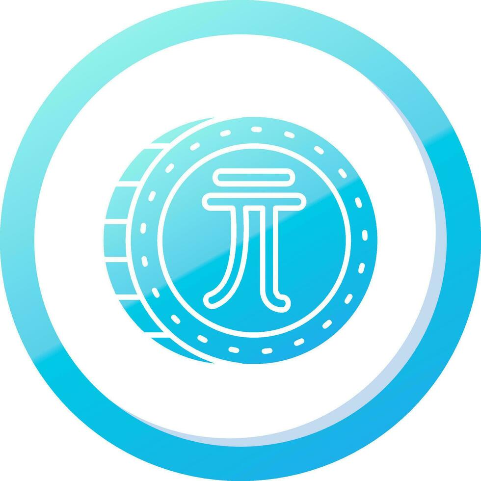 New taiwan dollar Solid Blue Gradient Icon vector